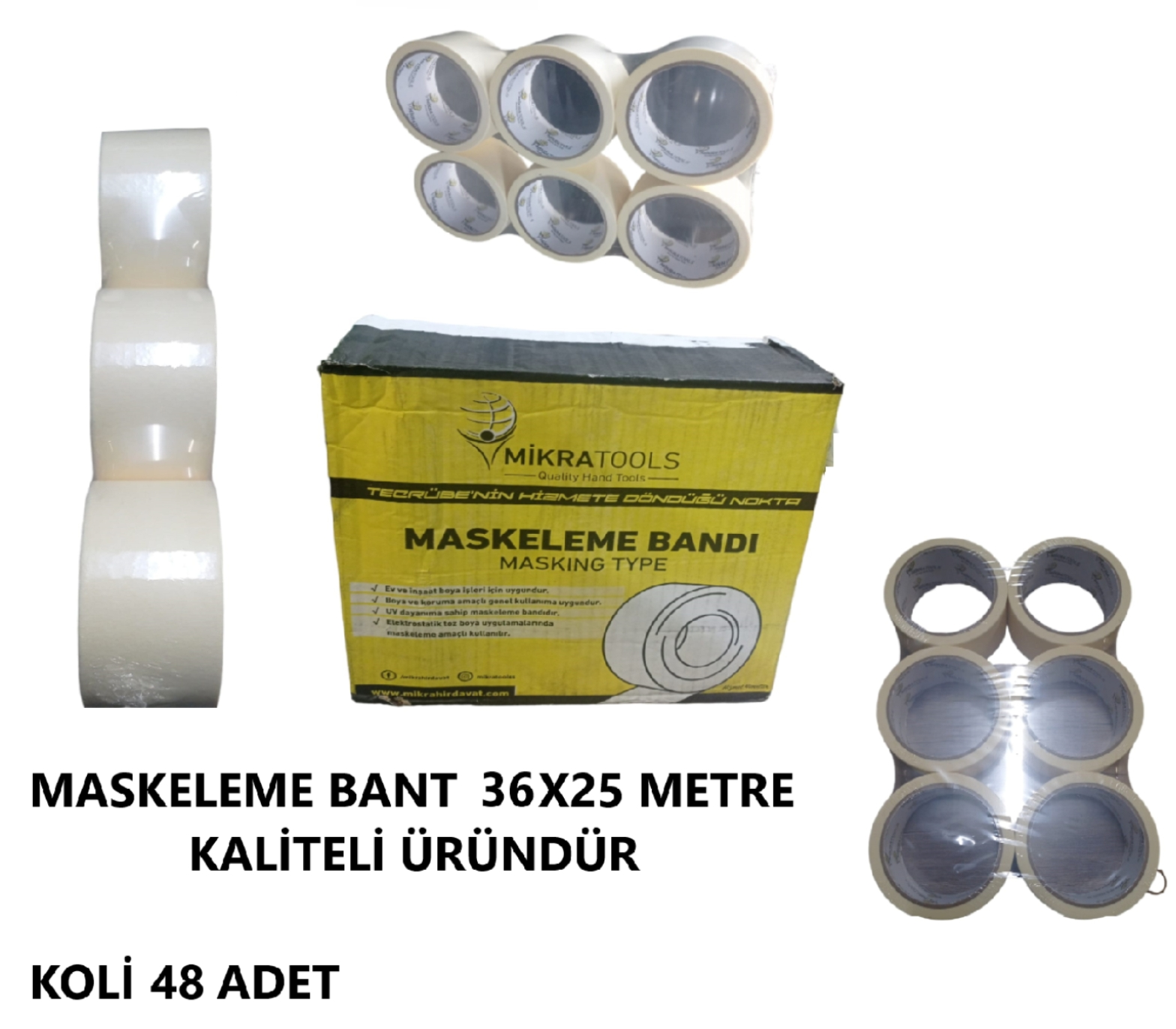 MASKELEME BANT 36MM X25 MTR PROF ÜRÜN