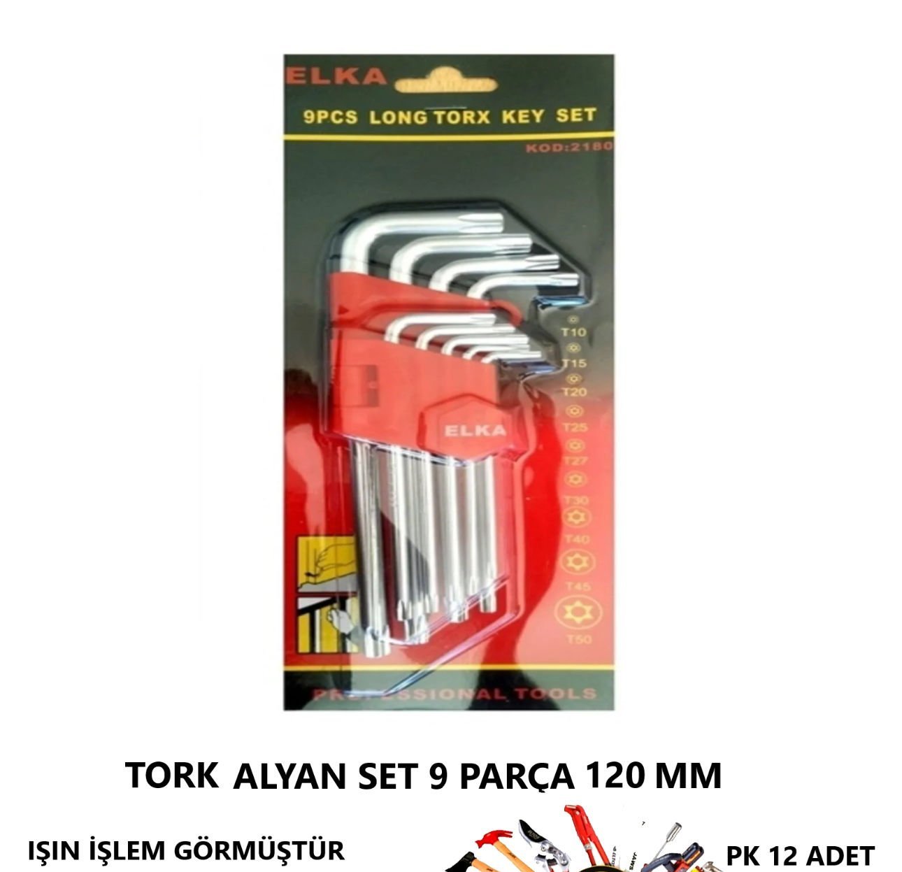 TORK SET 120 MM 9 ADET ELKA ALETLERİ