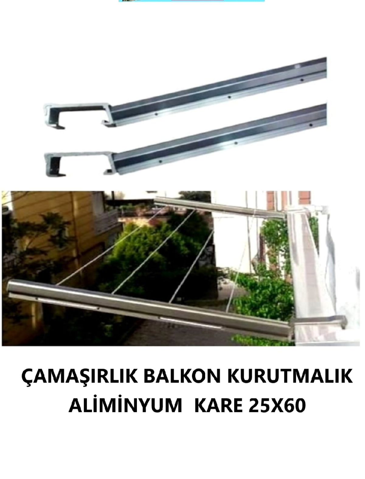 ÇAMAŞIRLIK ALM BALKON Kare DUVAR SABİT ELOKSAL