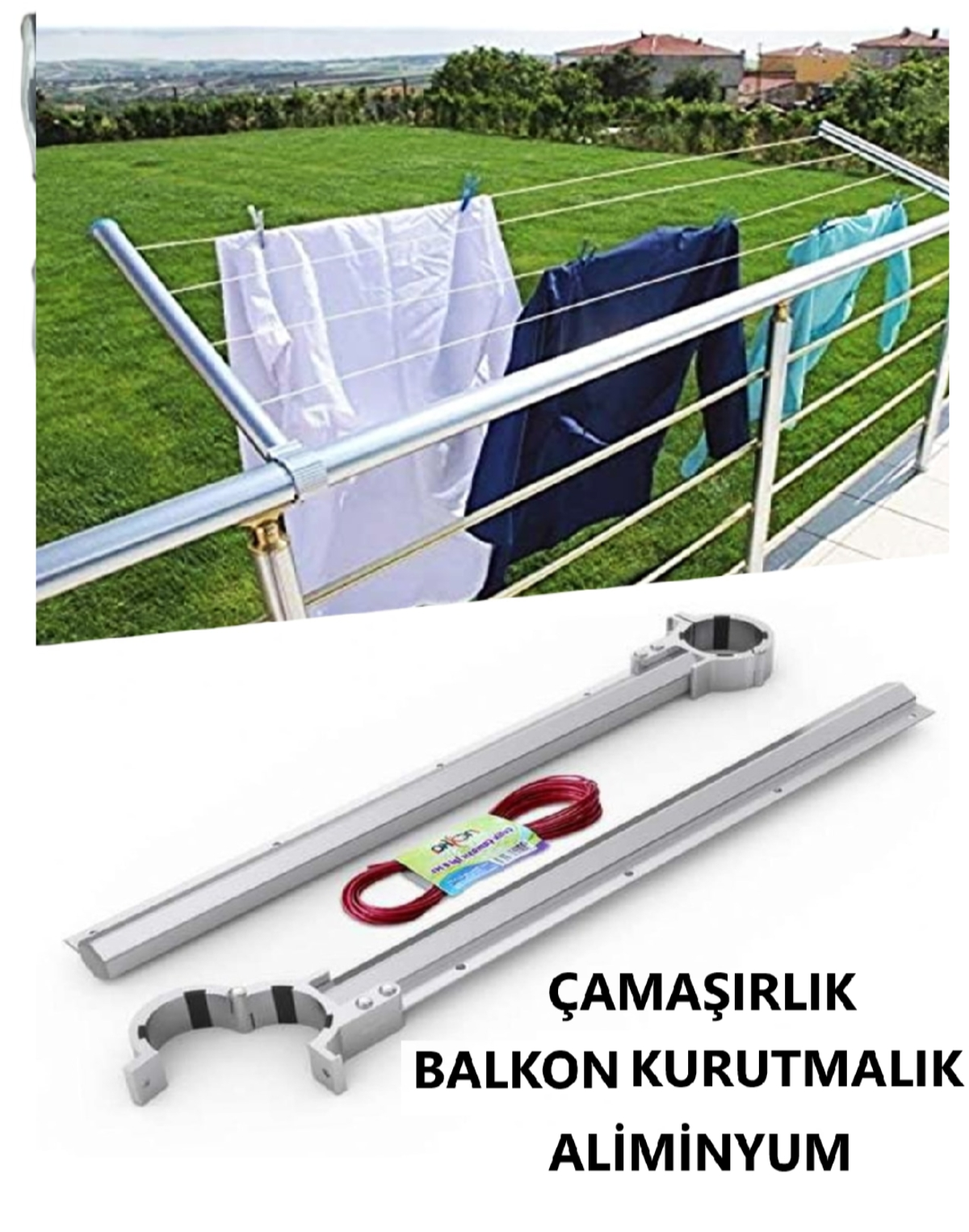 ÇAMAŞIRLIK ALM BALKON KURUTMALIK ELOKSAL