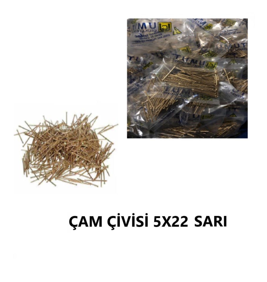 CAM ÇİVİSİ SARI 5X22 SARI PAKET