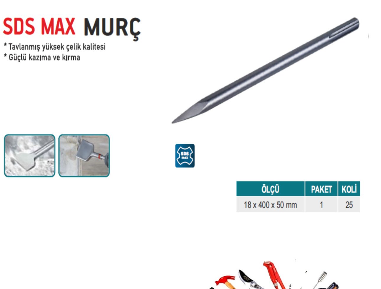 SDS MAX MURC18X400X25 MM