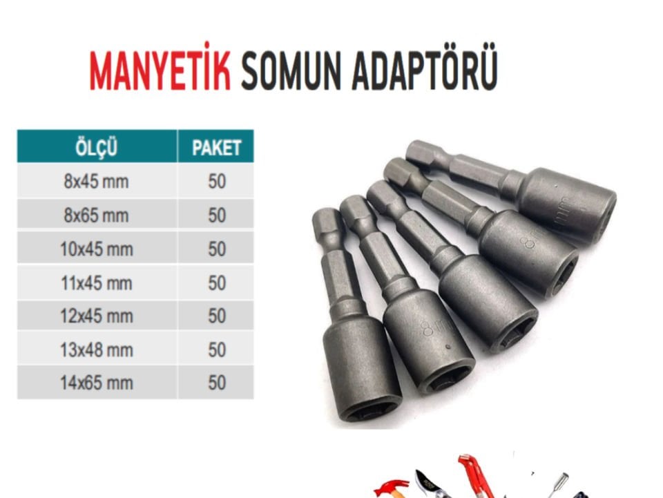 ÇATI LOKMASI SOMUN ADAPTÖRÜ 14 X 65 MM