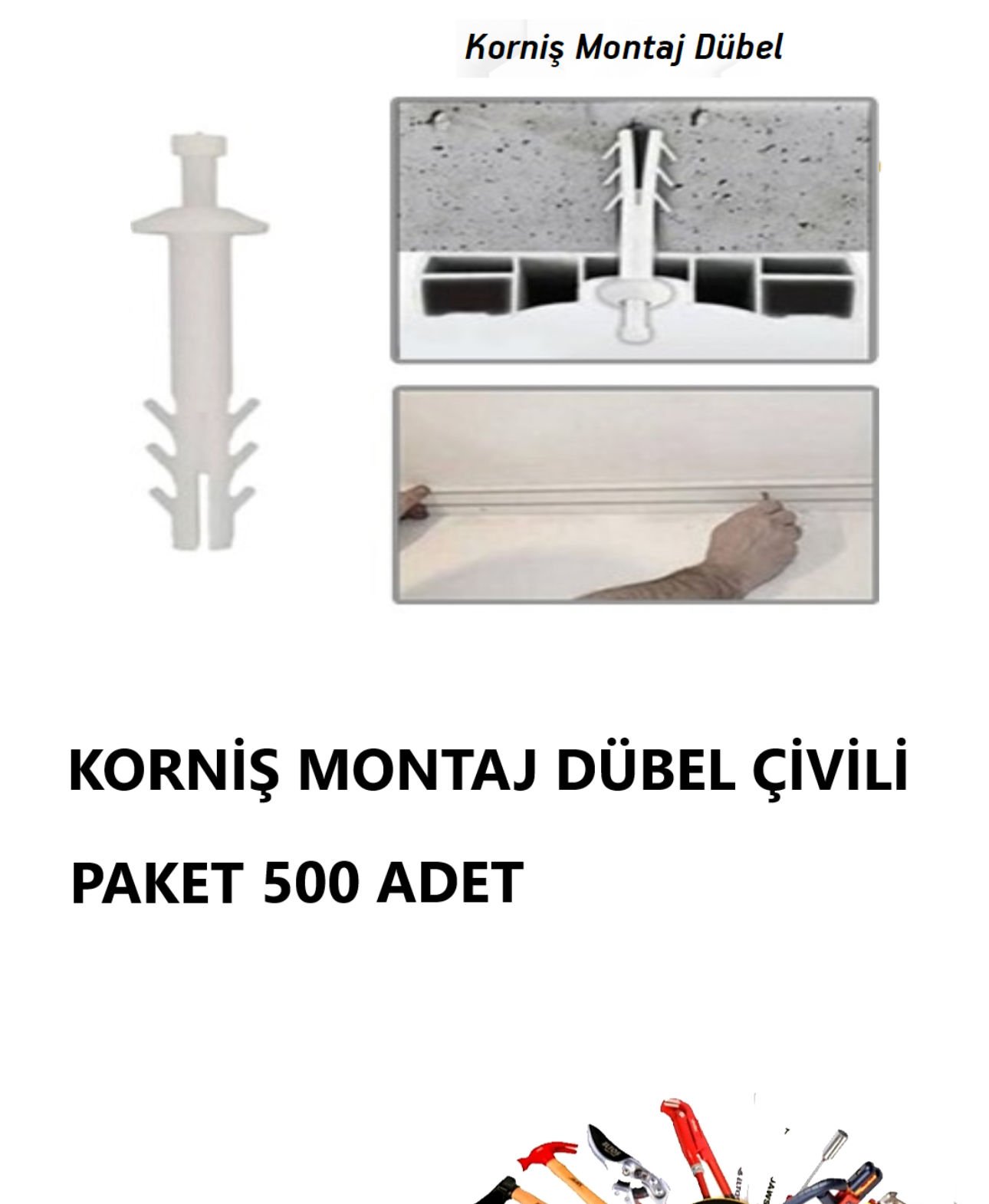 DÜBEL ÇİVİLİ KORNİŞ MONTAJ DÜBELİ