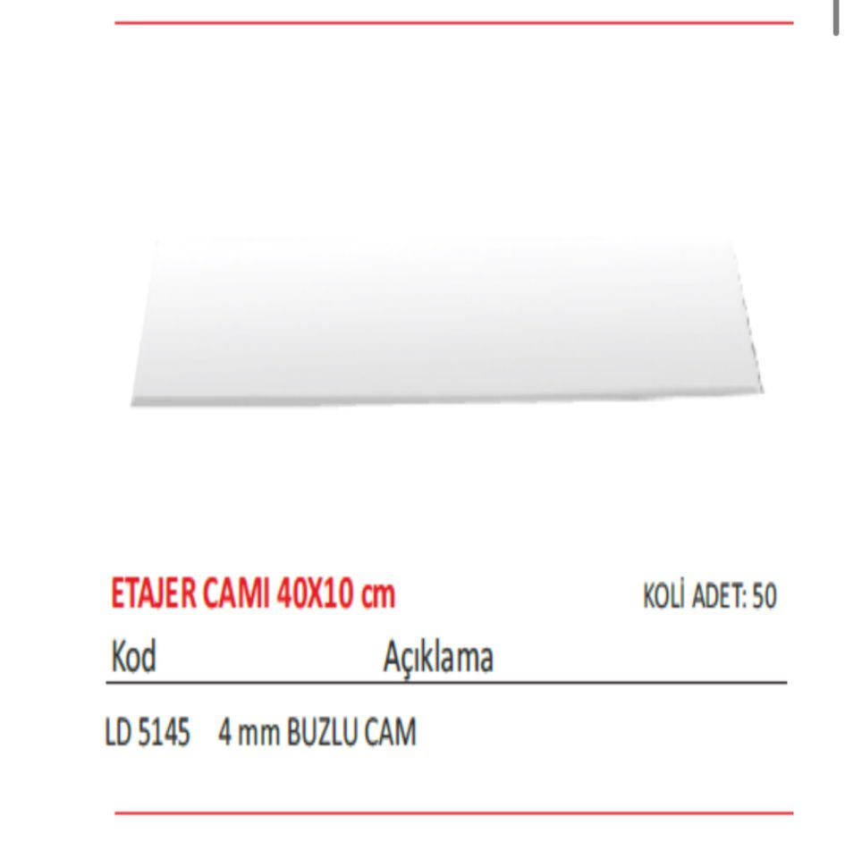 ETEJER CAMI 40X10 CM 4 MM