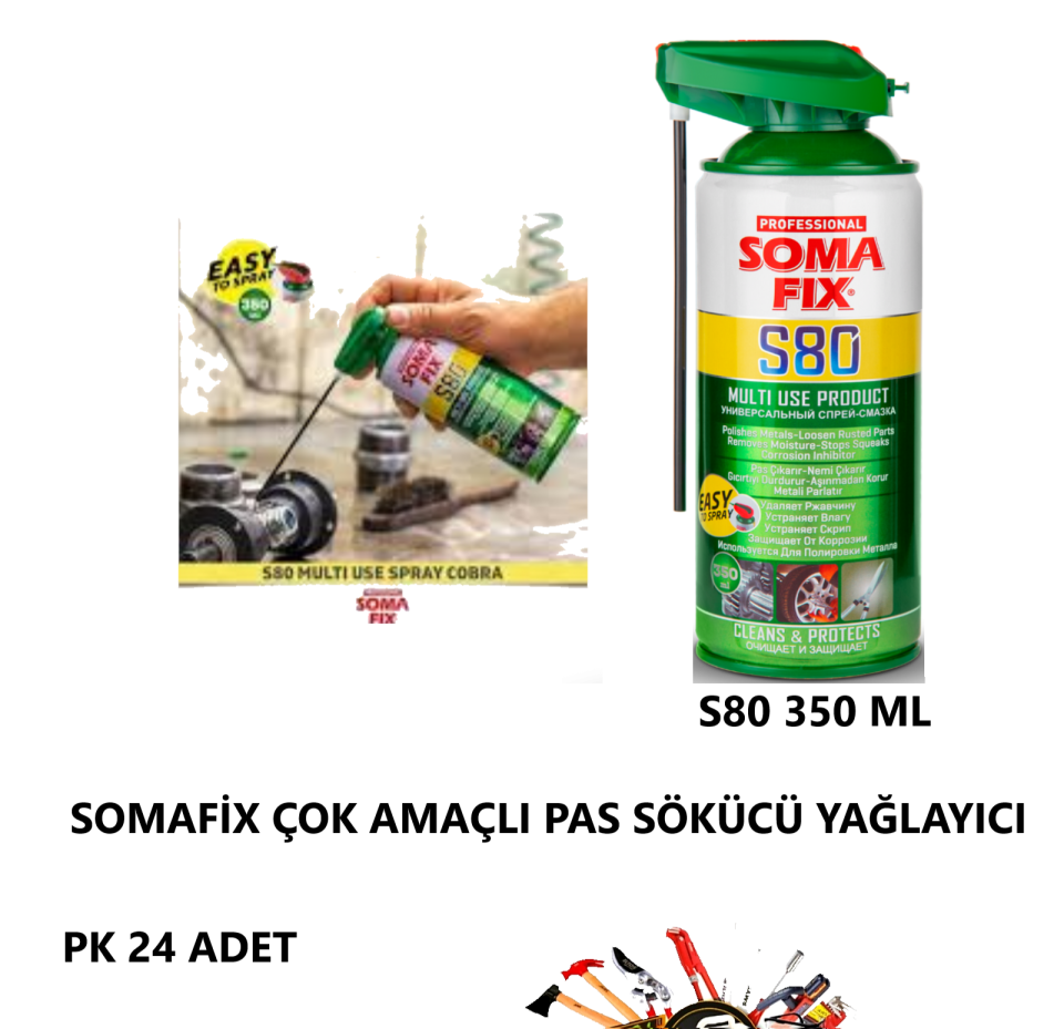 PAS SÖKÜCÜ ÇOK AMAÇLI SPREY S80 350 ML SOMAFİX