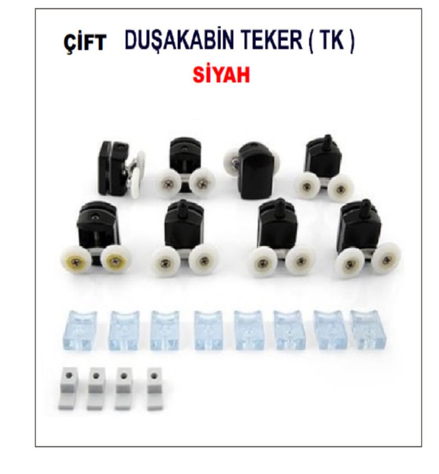 DUŞ TEKER  ÇİFT TEKER SİYAH TAKIM