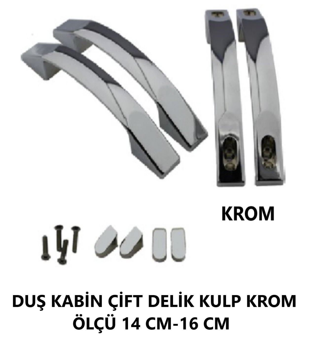 DUŞ KABİN ÇİFT DELİK KULP KROM