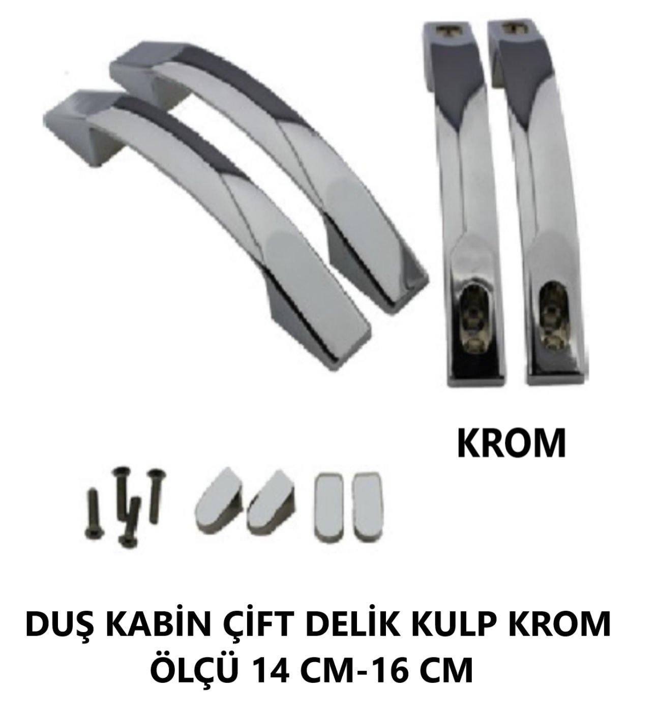DUŞ KABİN ÇİFT DELİK KULP KROM