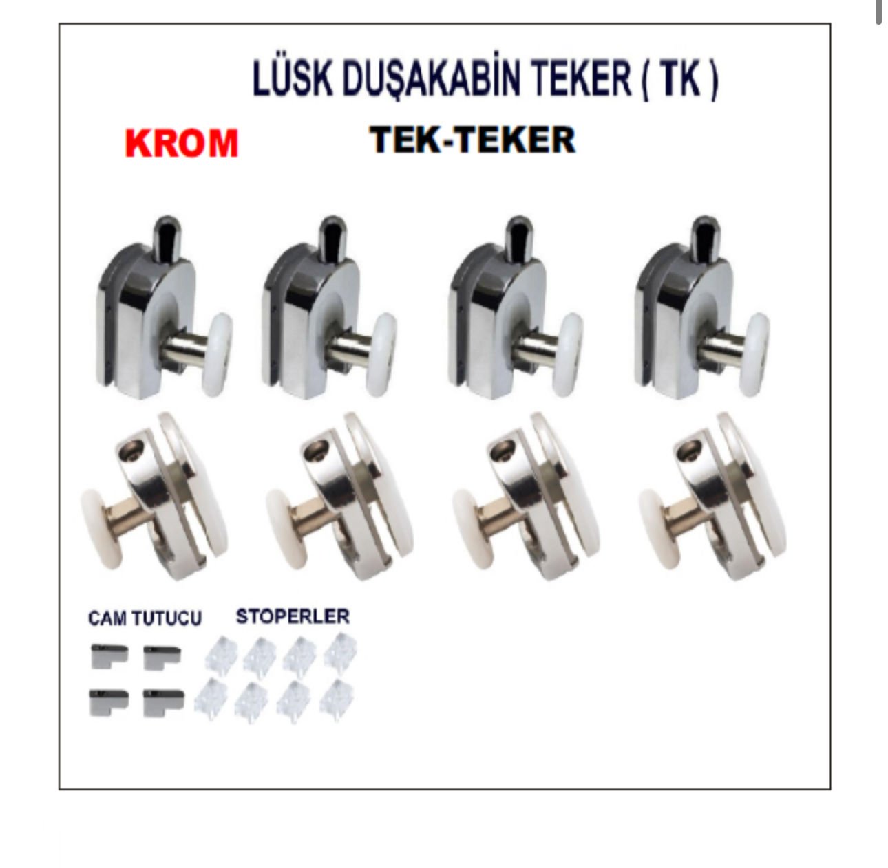 DUŞ TEKER TEK TEKER KROM TAKIM