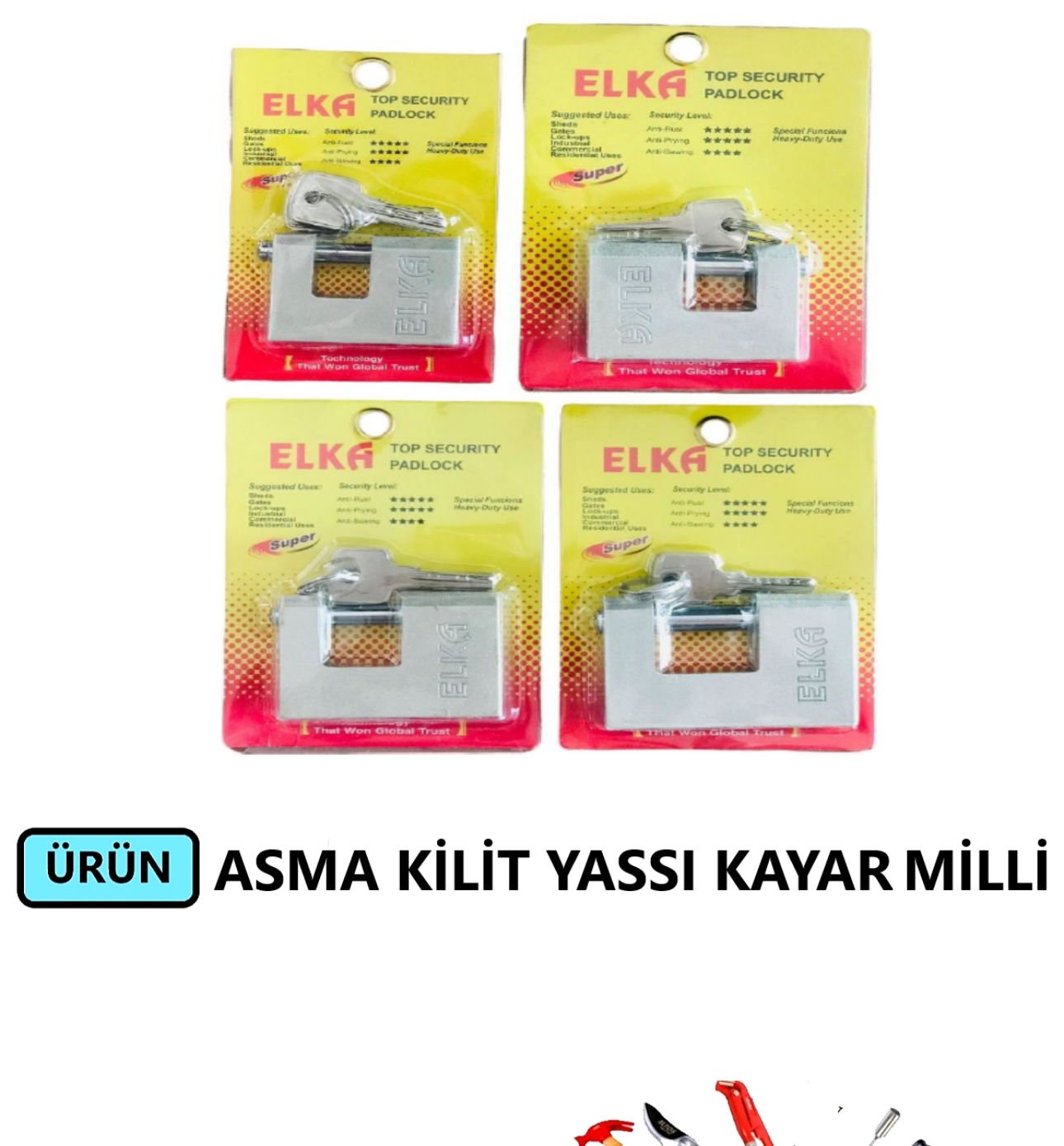 ASMA KİLİT YASSI KAYAR MİLLİ 60 MM