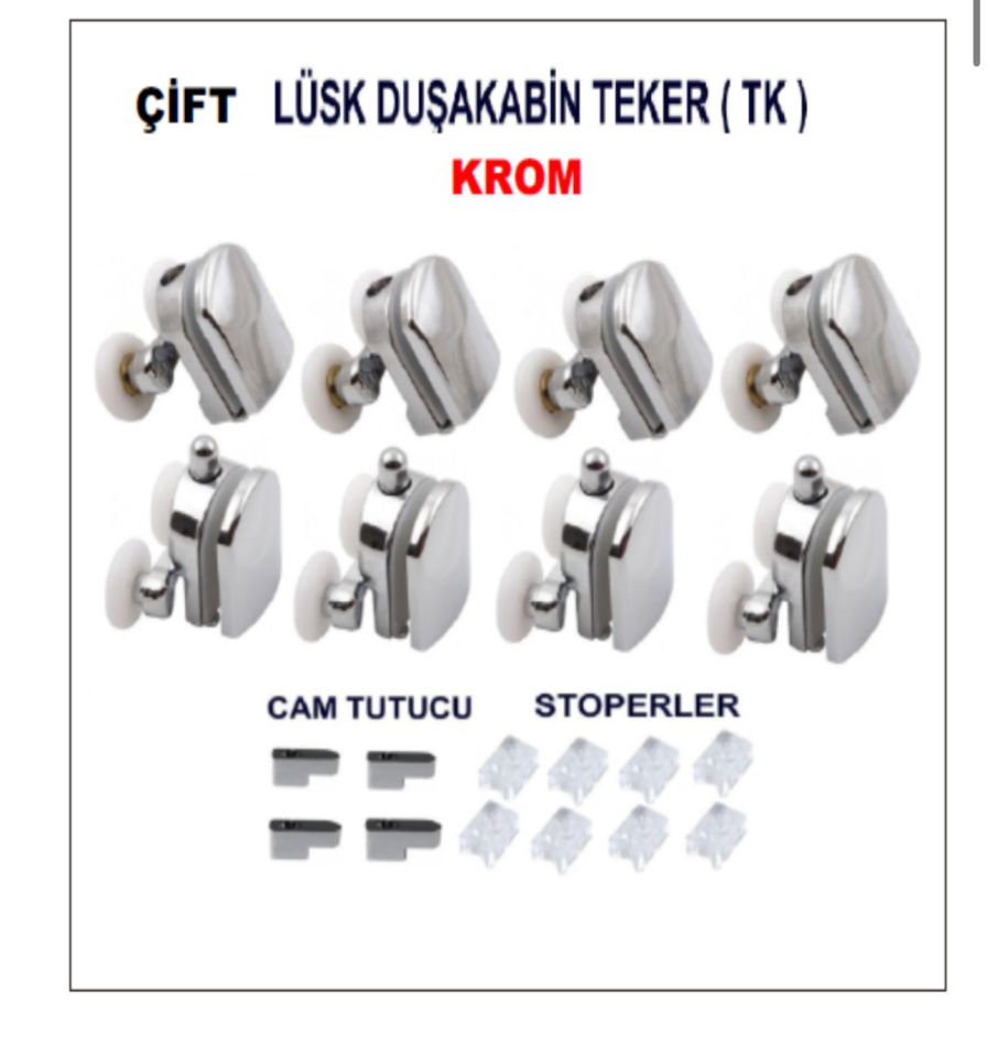 DUŞ TEKER ÇİFT TEKER KROM LÜKS TAKIM