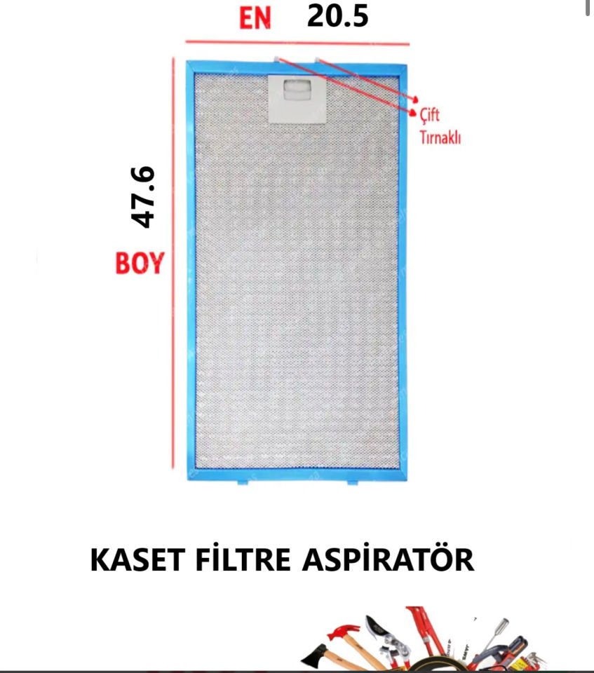 ASPİRATÖR ALM KASET FİLTRE ÖLÇÜ 20.5X47.6 MM