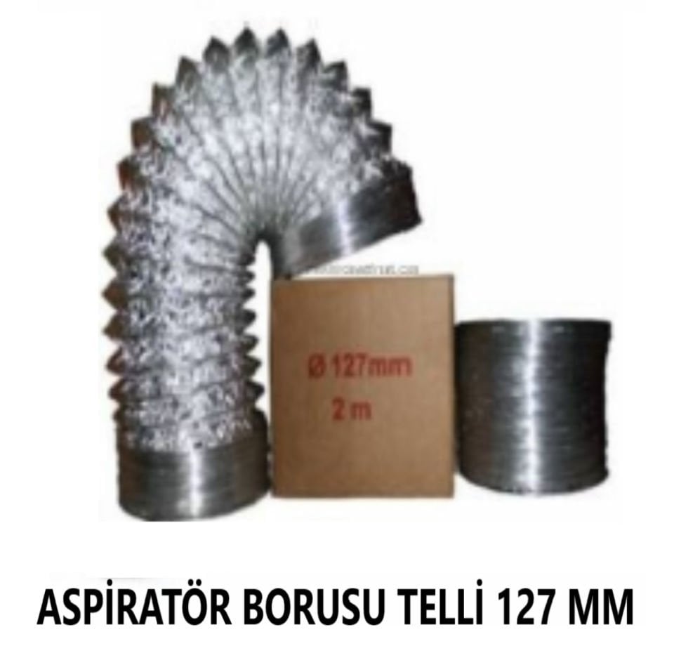 ASPİRATÖR BORUSU TELLİ 127 MM 5 METRE