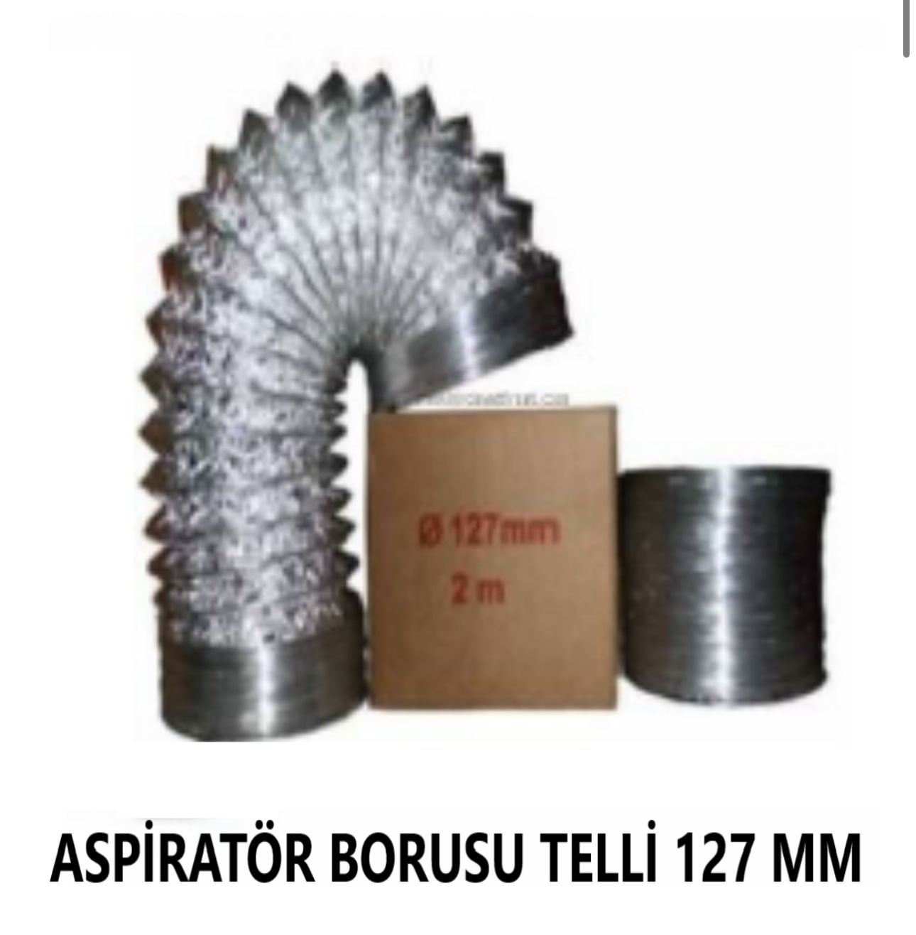 ASPİRATÖR BORUSU TELLİ 127 MM 2 METRE