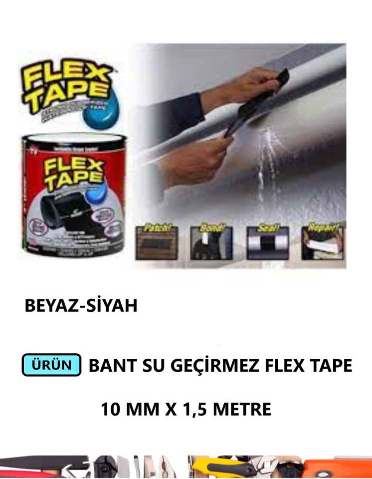 BANT SU GEÇİRMEZ FLEX TAPE 10 MM X1.5 METRE
