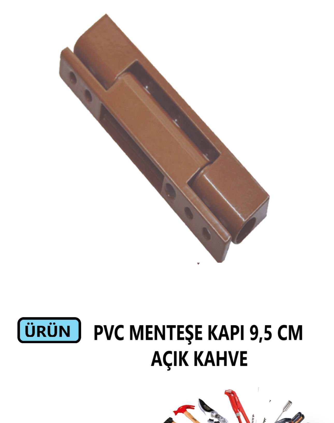PVC PENCERE MENTEŞE 7,5 CM AÇIK KAHVE ZAMAK