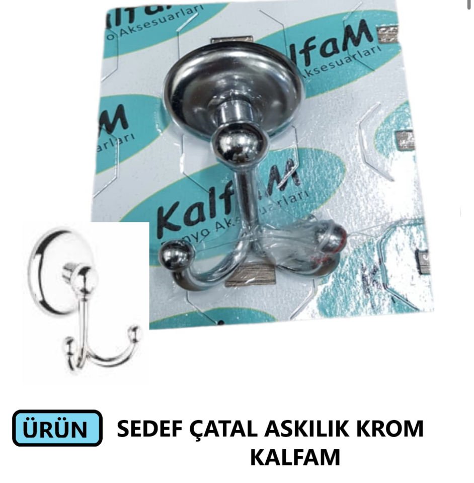 SEDEF ÇATAL 2 Lİ PASLANMAZ ASKILIK KROM KALFAM