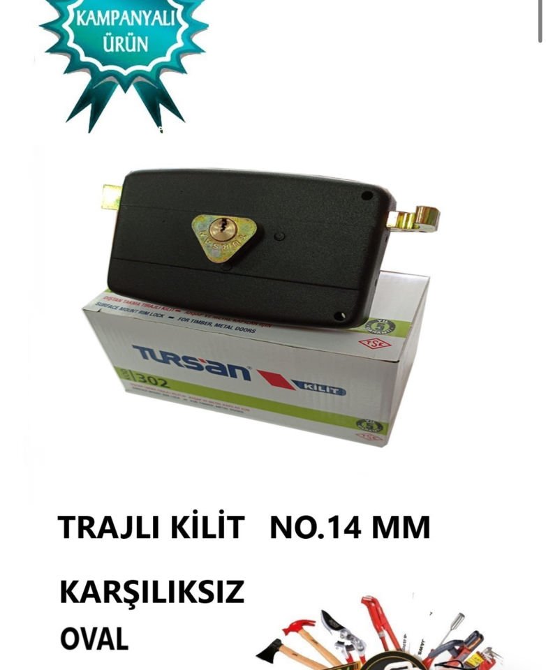 KAPI KİLİDİ TRAJLI TURSAN NO.14 KARŞILIKSIZ OVAL