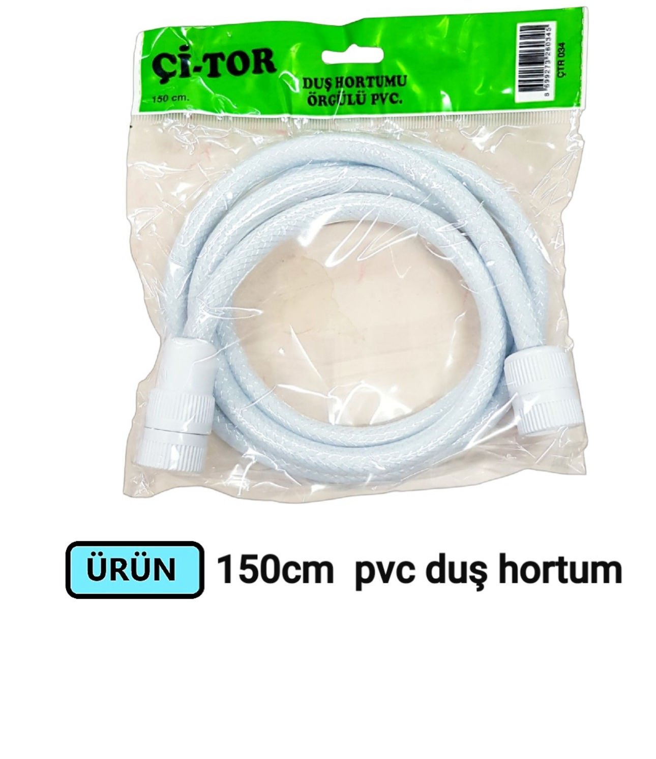 DUŞ HORTUMU 1,50 CM PVC BEYAZ