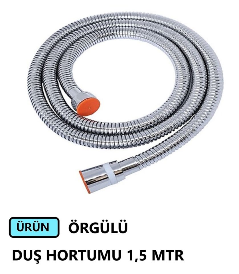 DUŞ HORTUMU ÖRGÜLÜ 1.5 MTR POŞETLİ
