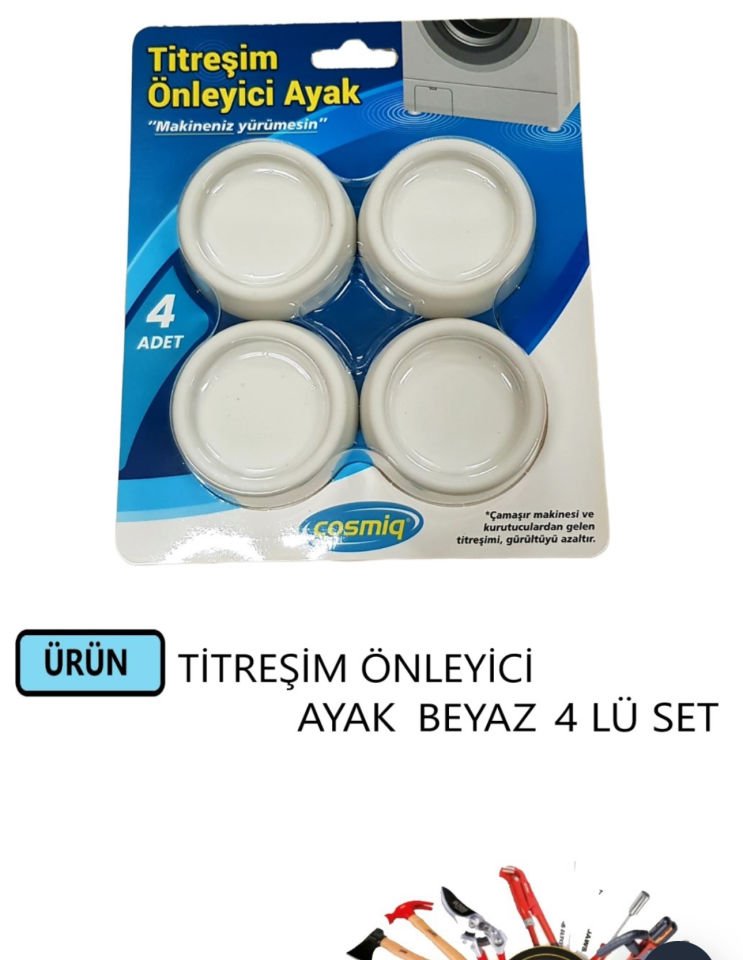 TİTREŞİM ÖNLEYİCİ AYAK 4 LÜ SET BEYAZ 1 KALİTE