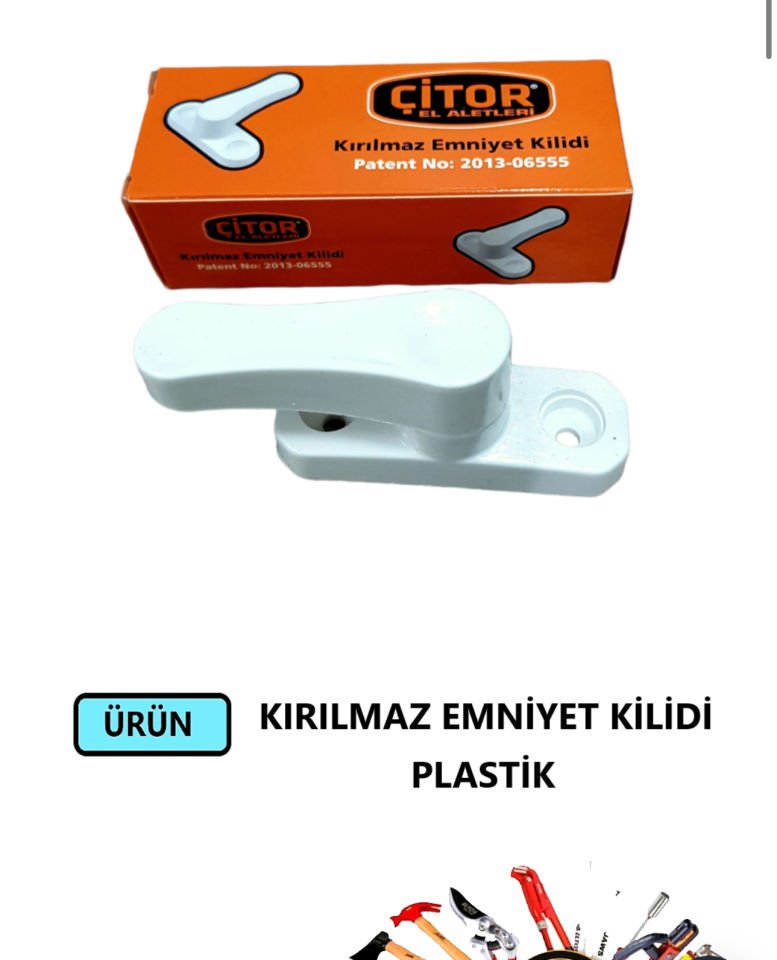 KIRILMAZ EMNİYET KİLİDİ ÇEKMELİ PLASTİK ÇİTOR