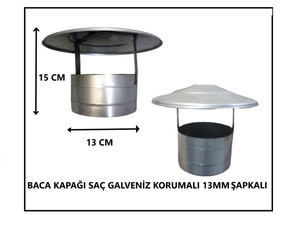 BACA KAPAĞI SAÇ GALVENİZ KORUMALI 13 MM 3 GÖZLÜ
