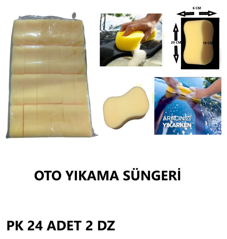 OTO YIKAMA SÜNGERİ 20X6X10 CM PK 24 ADET 2 DZ