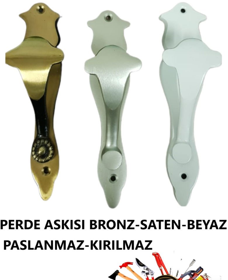 ASKI TEKLİ PERDE BRONZ-SATEN-BEYAZ