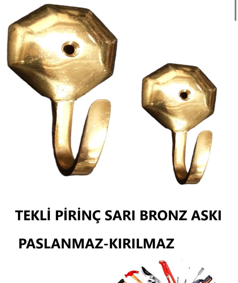 ASKI TEKLİ PİRİNÇ BRONZ BOMBELİ PARLAK