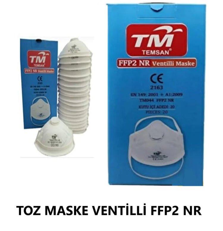 TOZ MASKE VENTİLLİ FFP2 NR TEMSAN