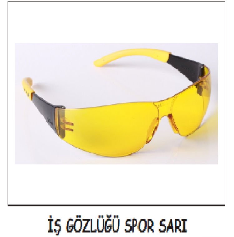 İŞ GÖZLÜĞÜ SPOR SARI