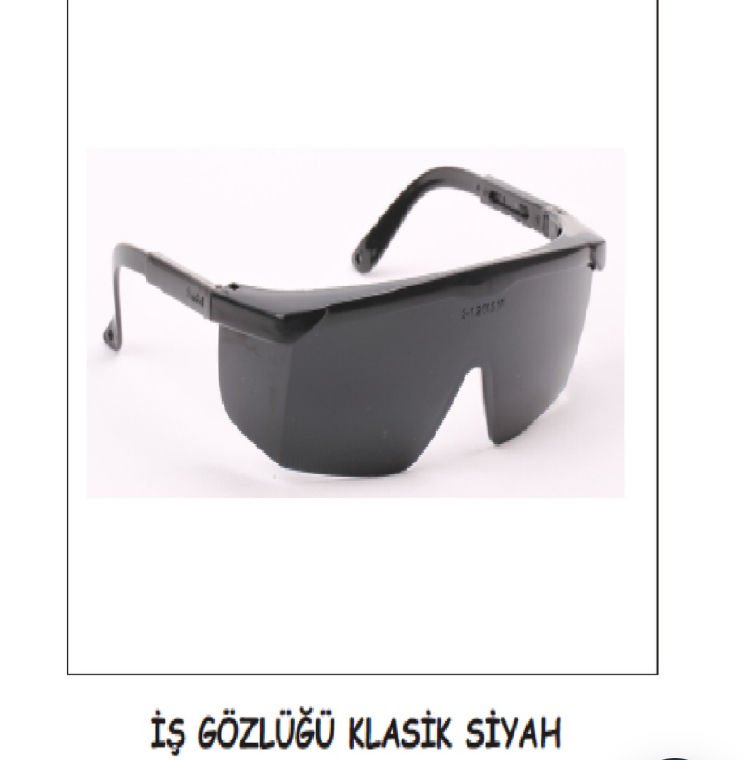 İŞ GÖZLÜĞÜ KLASİK SİYAH