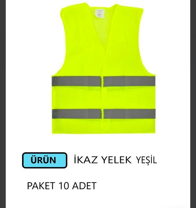 İKAZ YELEK YEŞİL