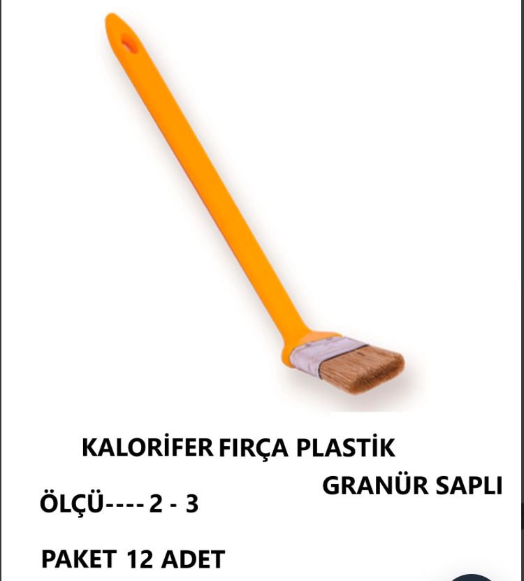 KALORİFER FIRÇA GRANÜR SAPLI NO.2