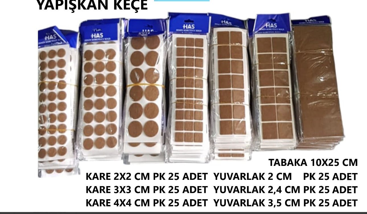 YAPIŞKAN KEÇE YUVARLAK 3,5 CM