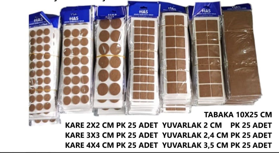 YAPIŞKAN KEÇE YUVARLAK 2 CM