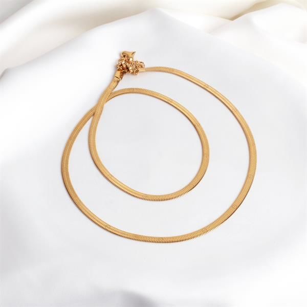 İtalyan Model Gold Ezme Kolye