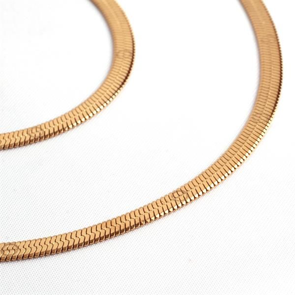 İtalyan Model Gold Ezme Kolye