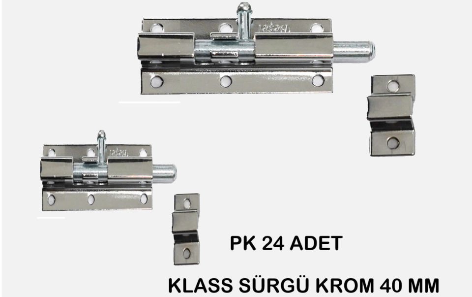 MAVZER SÜRGÜ KLAS 40 MM KROM PK 24 ADET