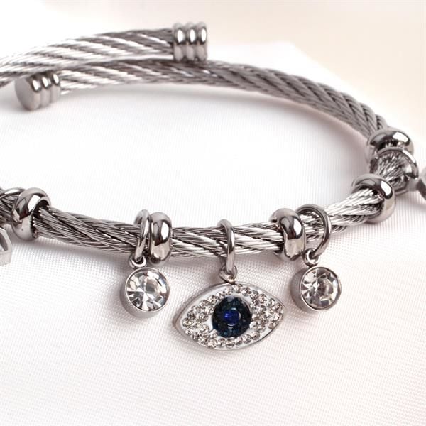 Çelik Gözlü Pandora Modeli Charm Bileklik