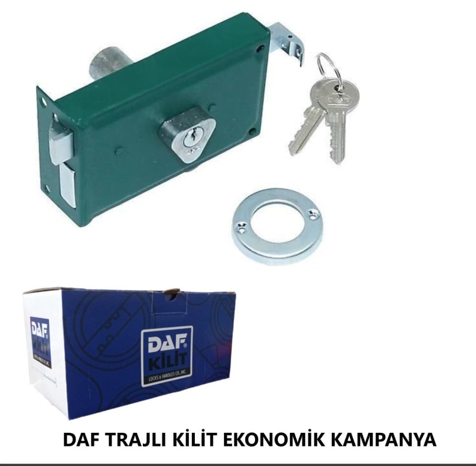 KAPI KİLİDİ TRAJLI DAF NO.14 KARŞILIKSIZ KARE MODEL