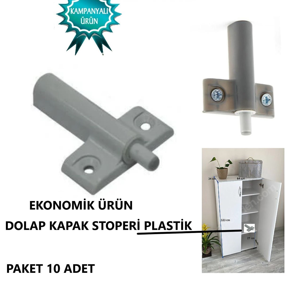 MOBİLYA DOLAP KAPAK STOPER FRENLEME APARAT PLASTİK