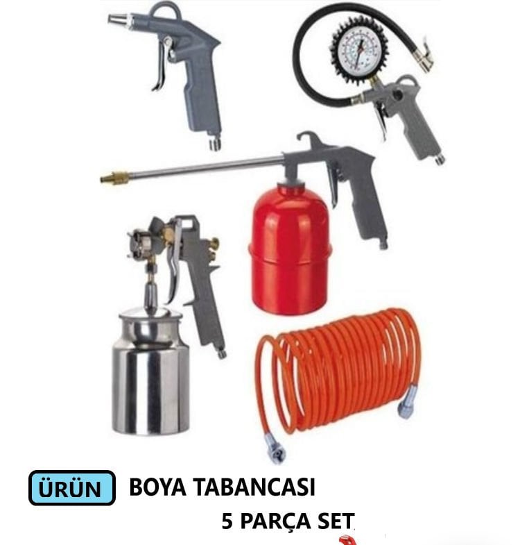 BOYA TABANCASI HAVALI ALET SET 5 PARÇA EMKA