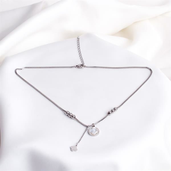 Van Cleef Gümüş Renk Charm Kolye