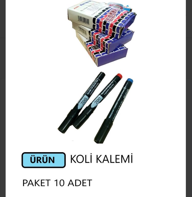 KOLİ KALEMİ KIRMIZI 10 LU PAKET