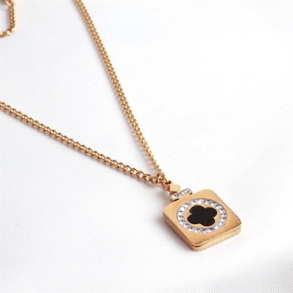 Van Cleef Kare Gold Renk Kolye