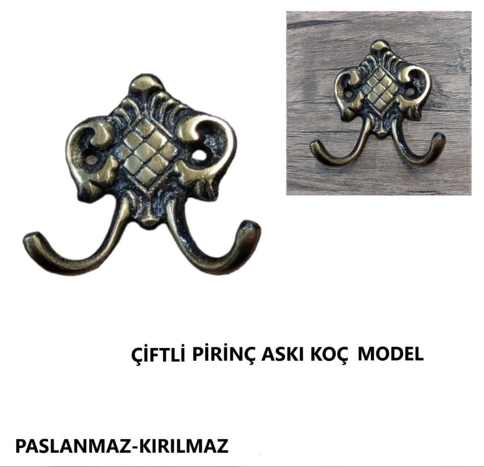 ASKI ÇİFTLİ PİRİNÇ BRONZ KOÇ MODEL SARI