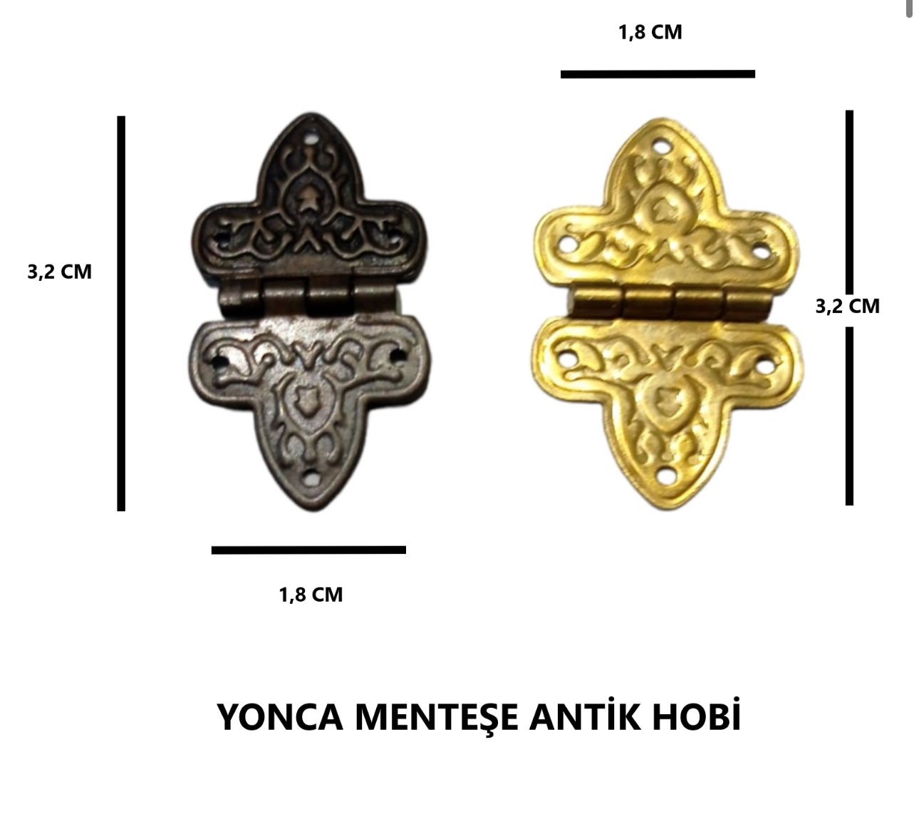 YONCA MENTEŞE ANTİK SARI VE SİYAH 1,8CMX3,2 CM